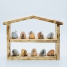 Égetett fa tojástartó 10 db-os