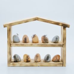 Égetett fa tojástartó 10 db-os