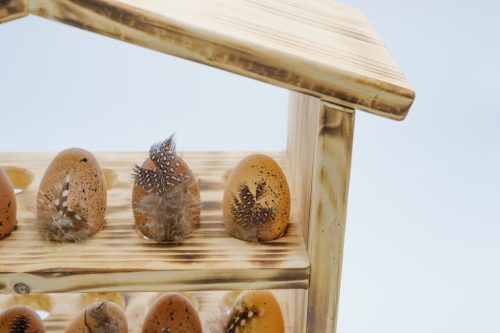 Égetett fa tojástartó 30 db-os