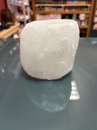 Himalája só mécsestartó - fehér