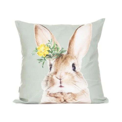 BRUCE nyuszis párna zöld