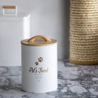 HOMLA DINGO fém állateledeltartó edény fehér 17x13 cm