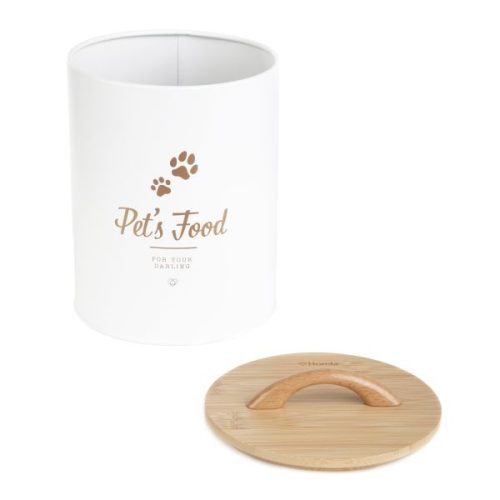 HOMLA DINGO fém állateledeltartó edény fehér 17x13 cm