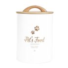 HOMLA DINGO fém állateledeltartó edény fehér 17x13 cm