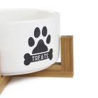 HOMLA TREATS kutyatál "M" bambusz talppal 16x10 cm