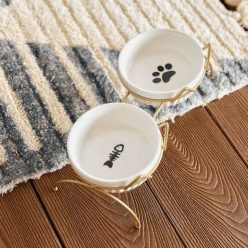 HOMLA CATTY macskatál szett arany állványon