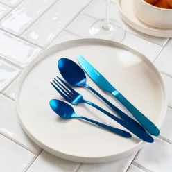 HOMLA ABELE evőeszközkészlet, matt sötétkék, 16 db